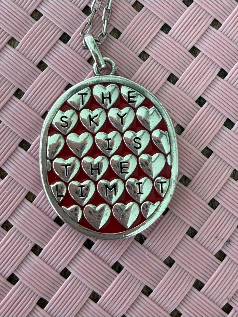 Brighton Silver-Tone Red and Pink 'The Sky Is The Limit' Heart Pendant Necklace - Picture 3 of 4